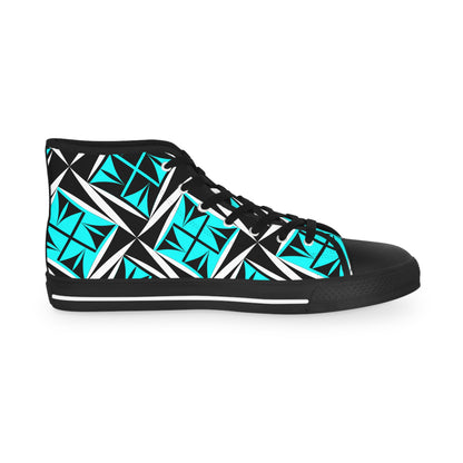 Sacred Winds in Turquoise High Top Sneakers