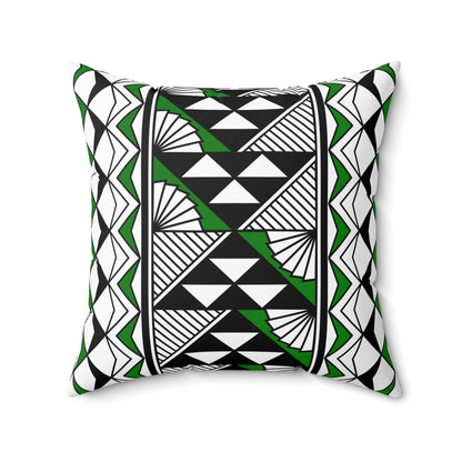 Sun and Rain in Green Spun Polyester Square Pillow