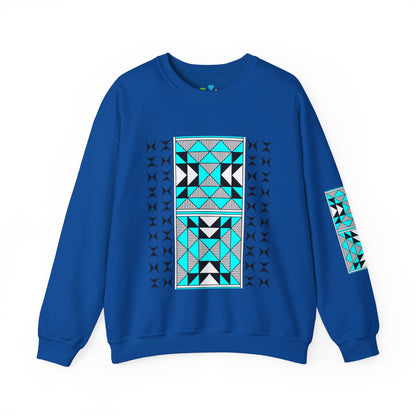 Sacred Mountains in Turquoise Unisex Sweatshirt