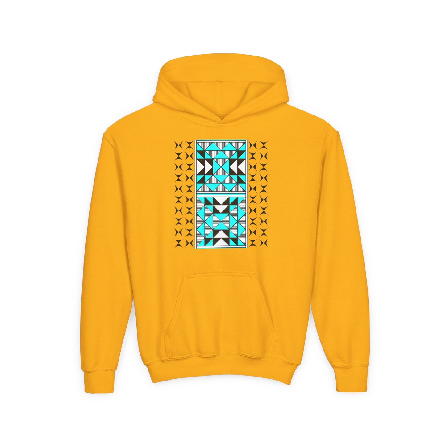 Sacred Mountains in Turquoise Youth Heavy Blend Hooded Sweatshirt