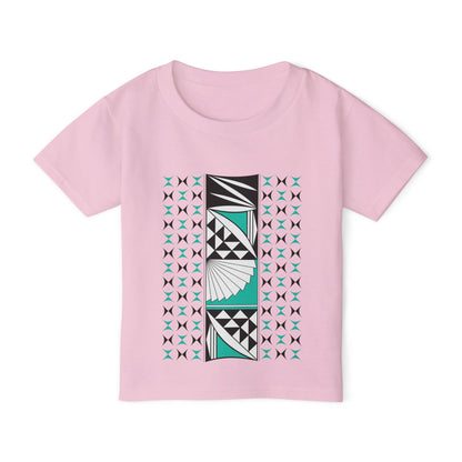 Aqua Southwest Sunrise Toddler T-Shirt - Modern Geometric Design