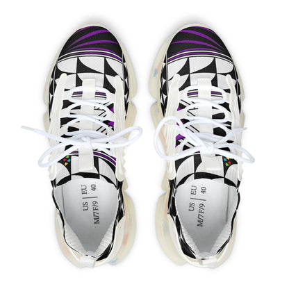 Feather Blessing in Purple Women's Mesh Sneakers