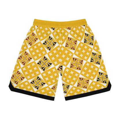 Sacred Universe in Yellow Basketball Rib Shorts