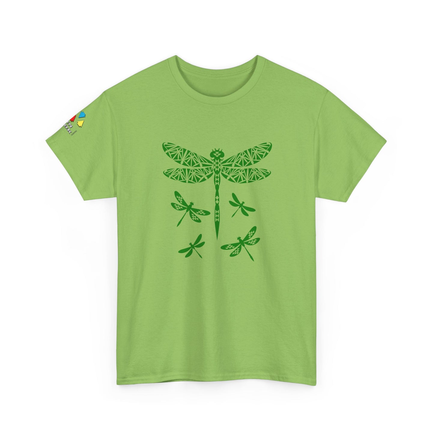 Native Dragonfly in Green Gildan Unisex Tee