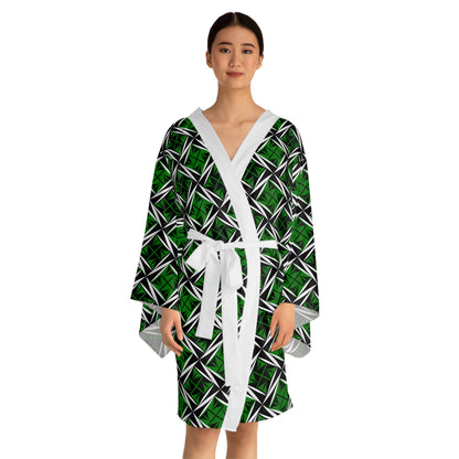 Sacred Winds in Green Kimono Robe – Where Comfort Meets Native Grace