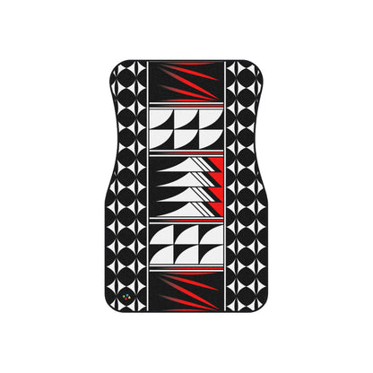 Red Native Feather Blessings Car Mats (Set of 4)