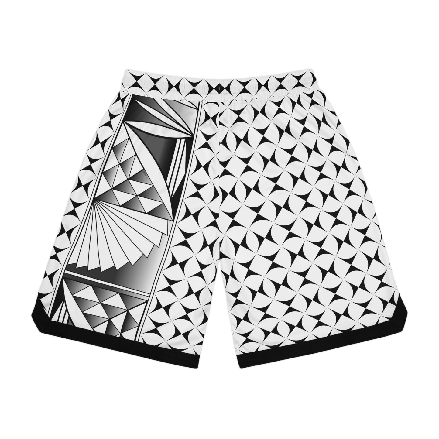 Southwest Sunrise in Gray Basketball Rib Shorts