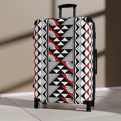 Southwest Rain and Sun in Red Suitcases