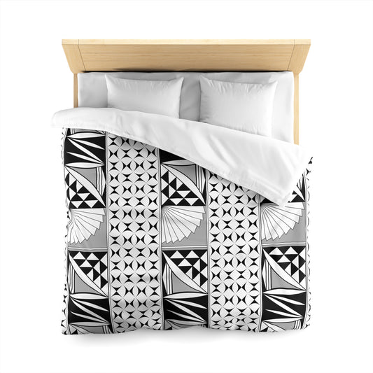 Southwest Sunrise in Gray Microfiber Duvet Cover