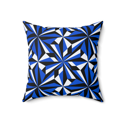 Desert Flowers in Blue Square Pillow
