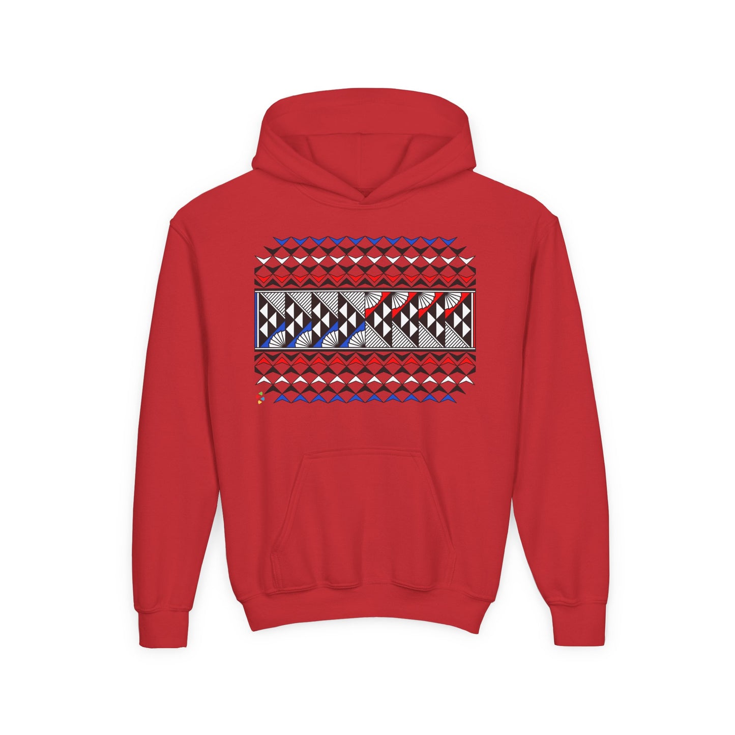 Red/White/Blue Rain and Sun Youth Heavy Blend Hooded Sweatshirt