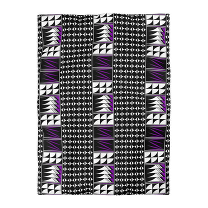 Blessed Feathers in Purple Microfiber Duvet Cover