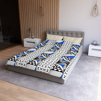 Southwest Sunrise in Blue Microfiber Duvet Cover