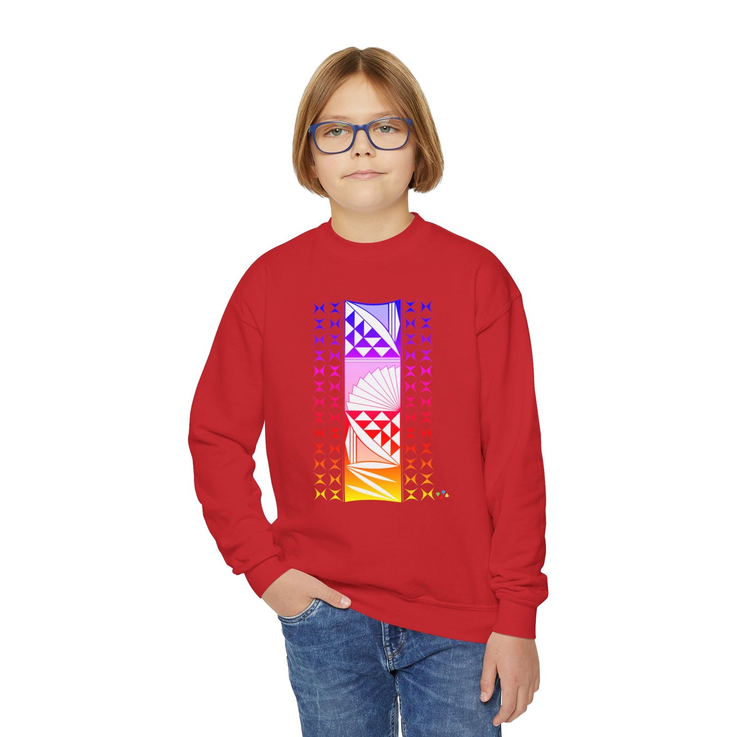 Rainbow Sunrise Youth Crewneck Sweatshirt