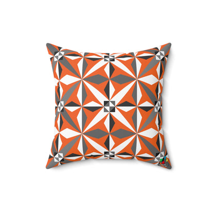 Morning Star in Orange Square Pillow