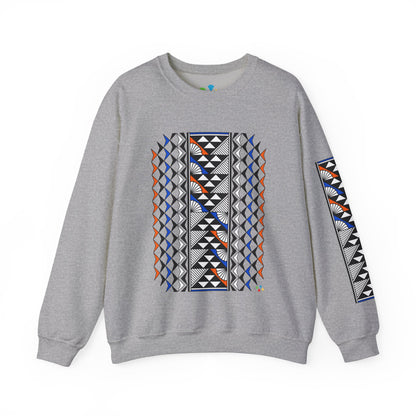 Sun and Rain in Blue/Orange Unisex Sweatshirt