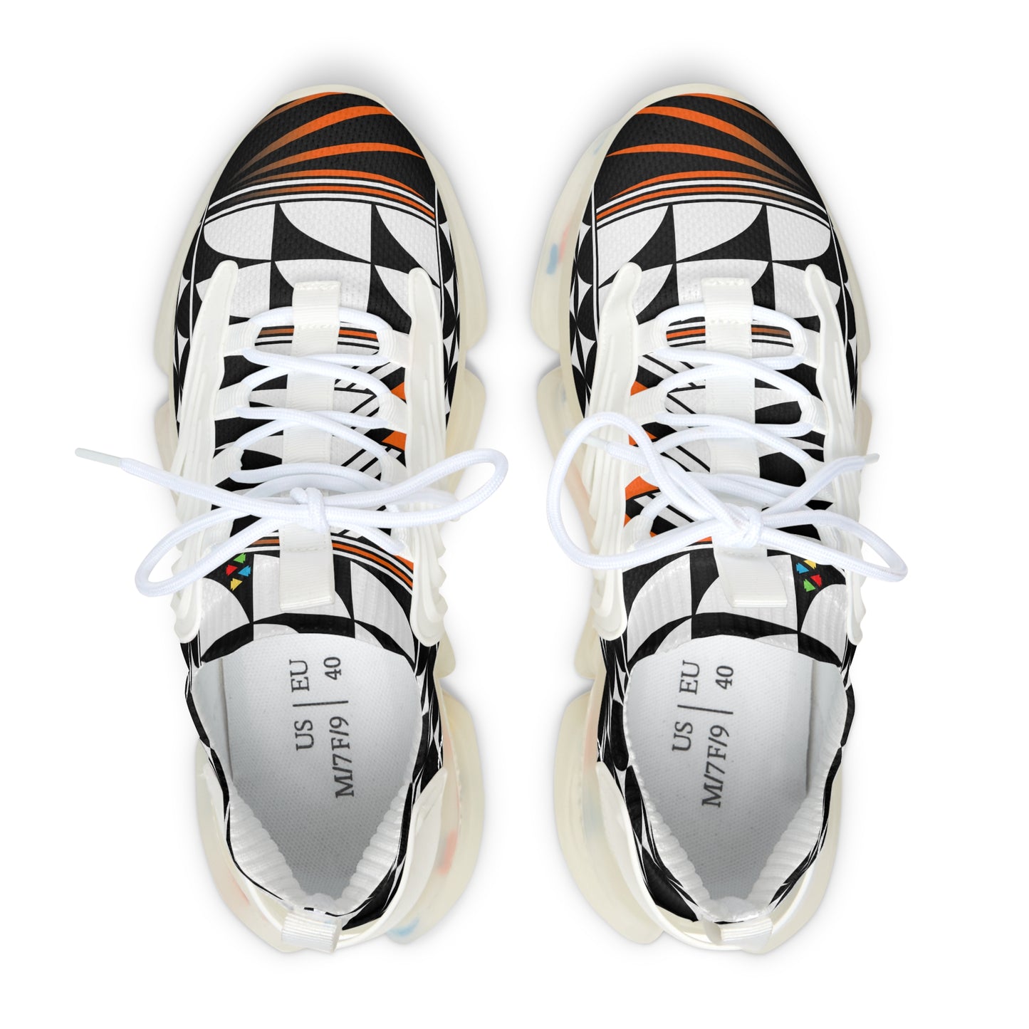 Feather Blessing in Orange Women's Mesh Sneakers