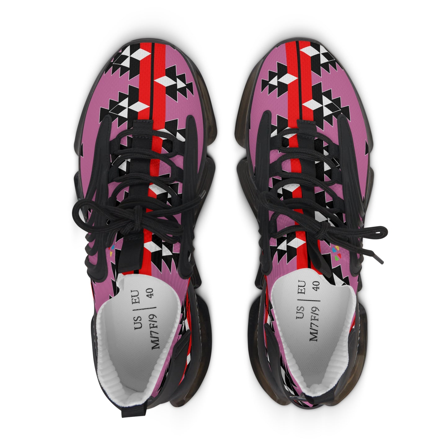 Native Woven Stories in Pink Women's Mesh Sneakers
