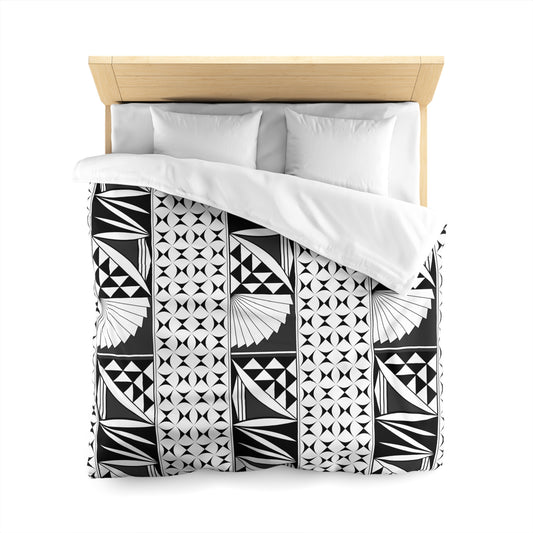 Southwest Sunrise in Charcoal Microfiber Duvet Cover