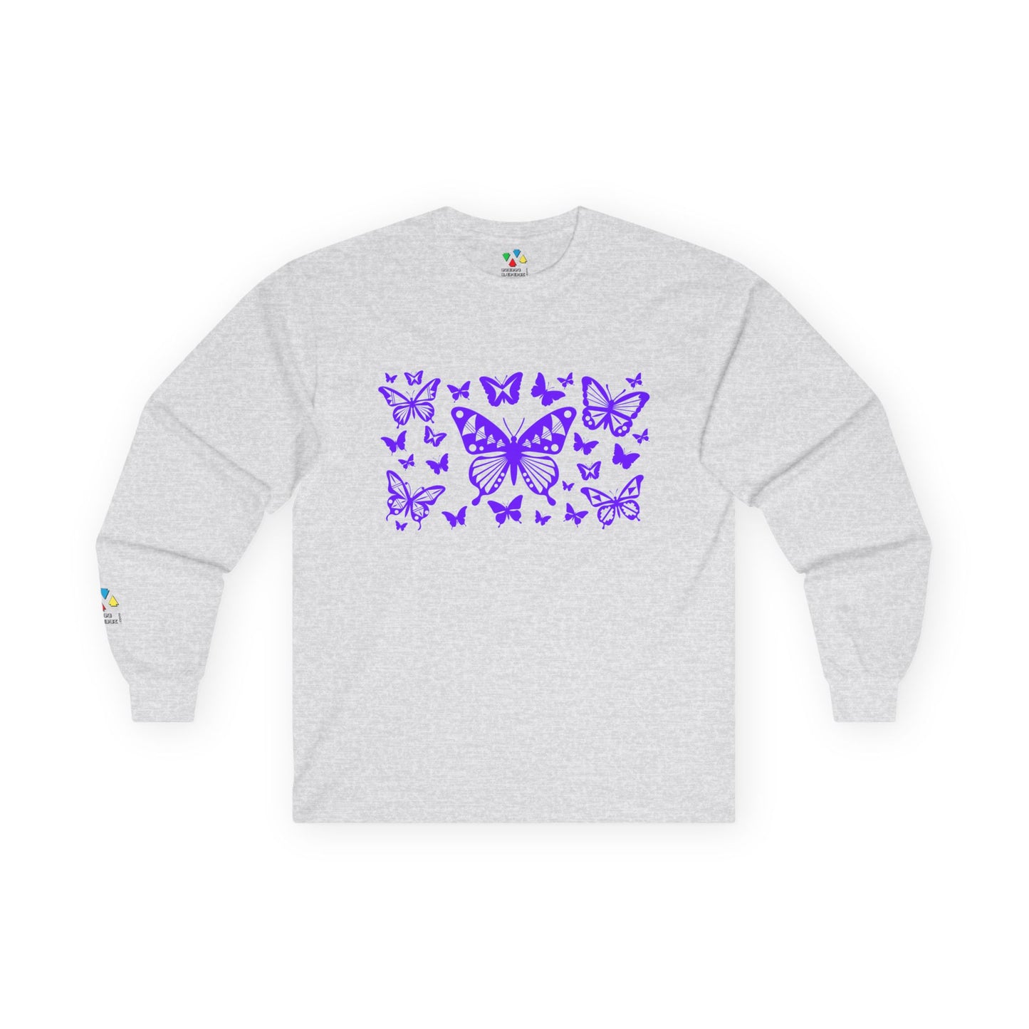 Butterfly Dance in Purple Unisex Long Sleeve Tee