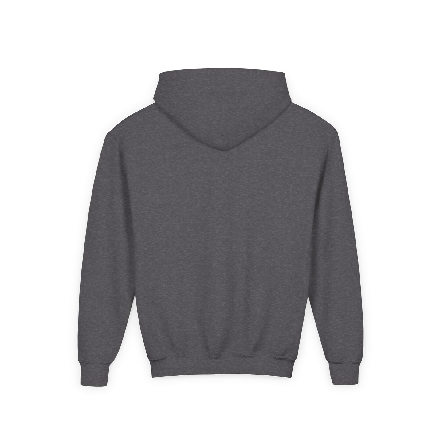 Sacred Mountains in Charcoal Youth Heavy Blend Hooded Sweatshirt
