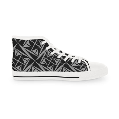 Sacred Winds in Charcoal High Top Sneakers