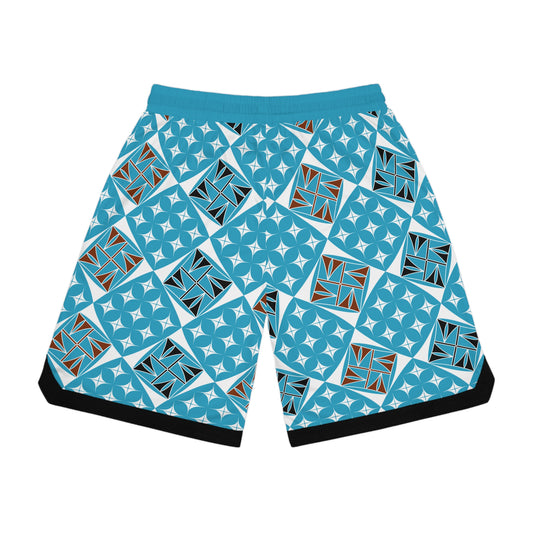 Sacred Universe in Turquoise Basketball Rib Shorts