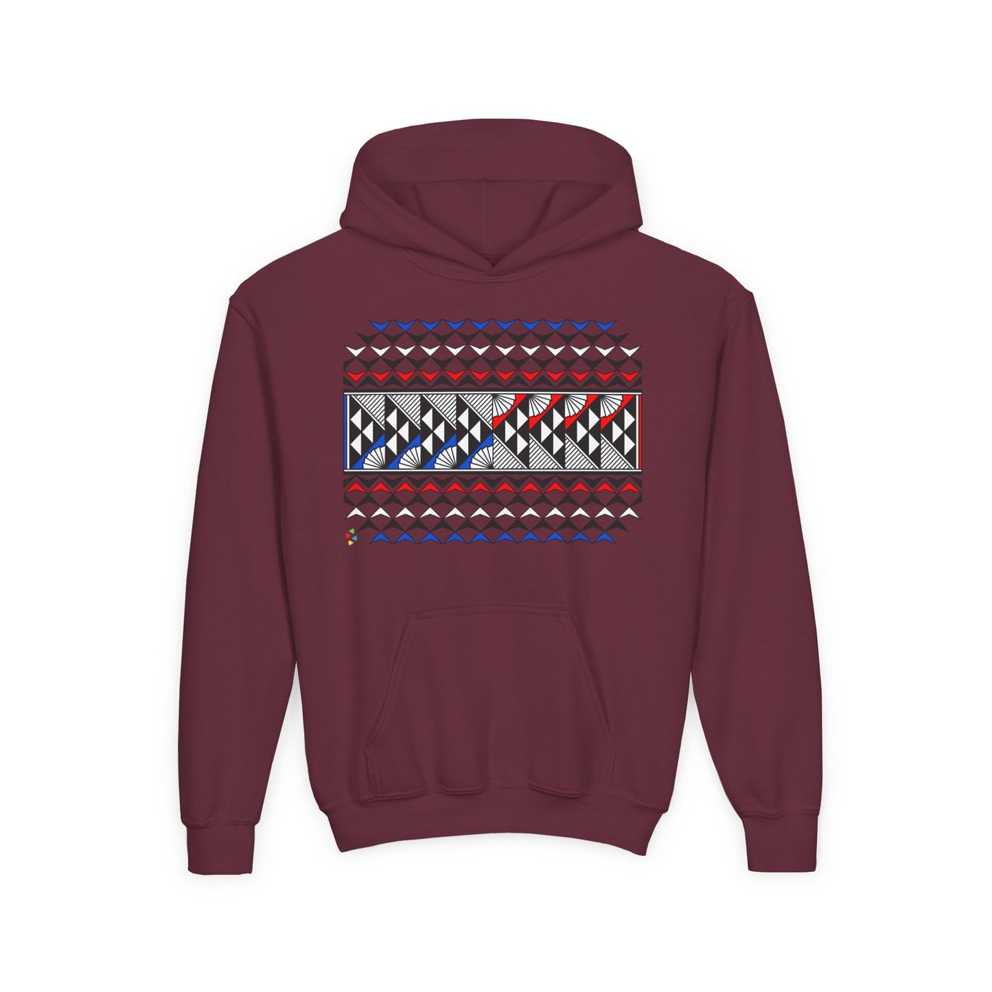 Red/White/Blue Rain and Sun Youth Heavy Blend Hooded Sweatshirt