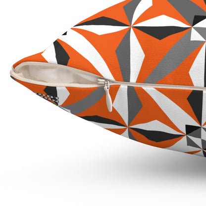 Morning Star in Orange Square Pillow