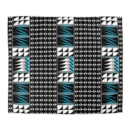 Blessed Feathers in Turquoise Microfiber Duvet Cover