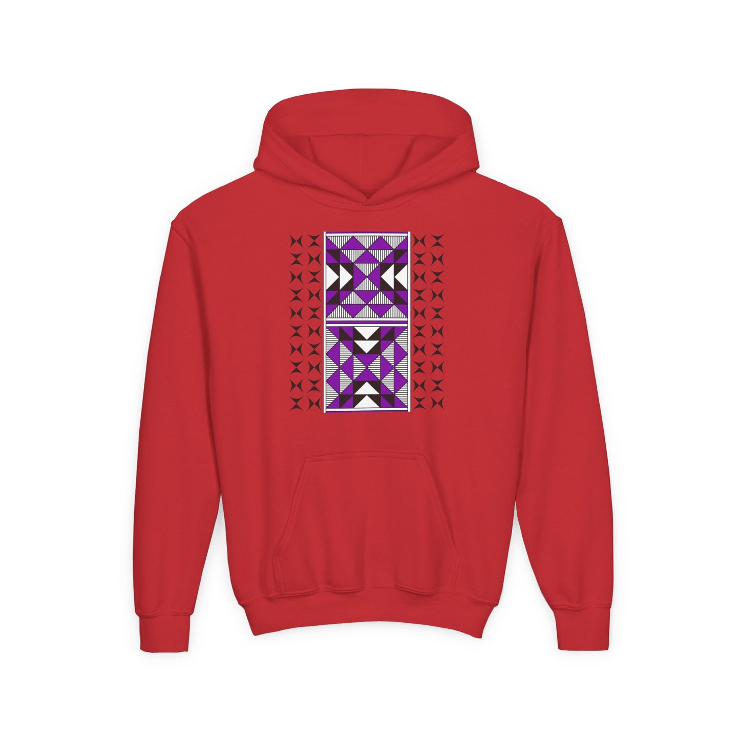Sacred Mountains in Purple Youth Heavy Blend Hooded Sweatshirt