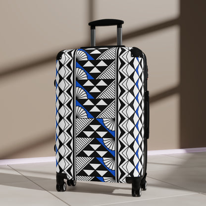 Southwest Rain and Sun in Blue Suitcases