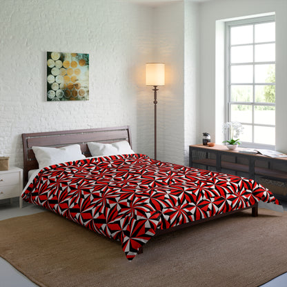 Southwest Desert Flower in Red Comforter
