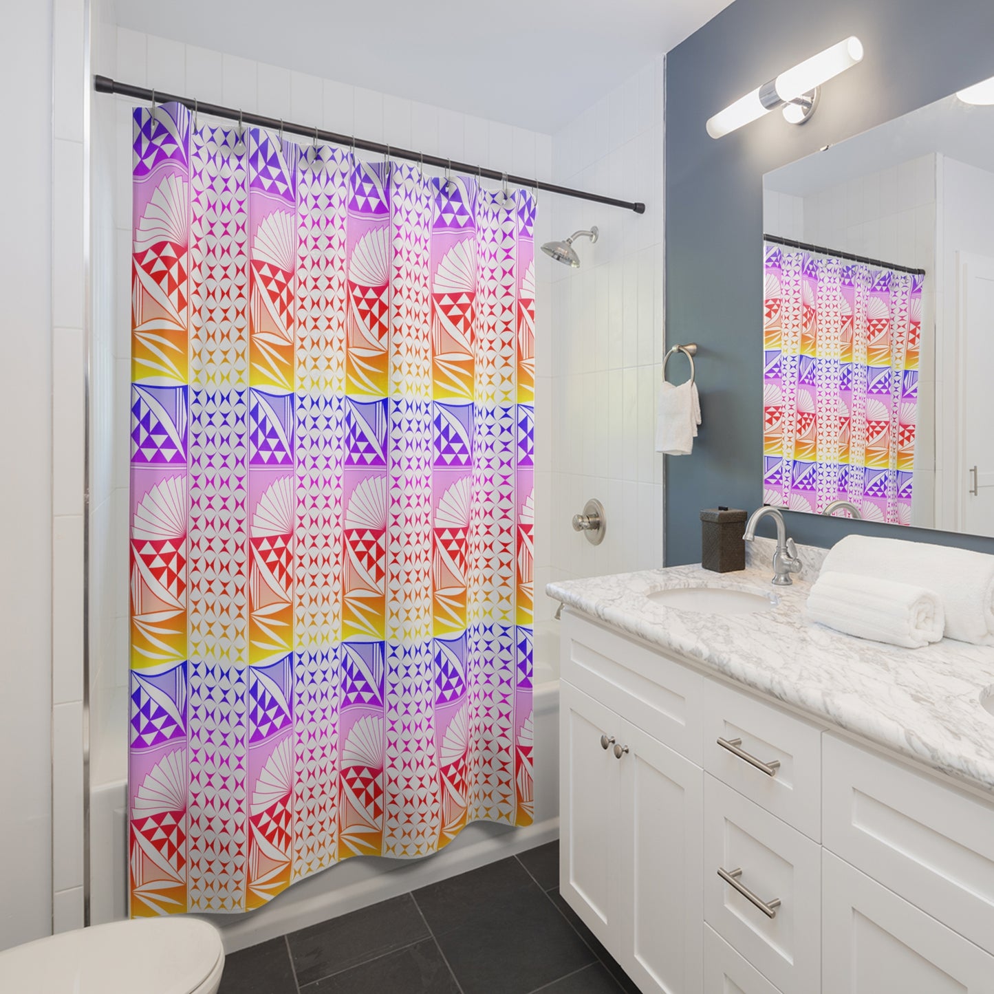 Southwest Rainbow Sunrise Shower Curtains