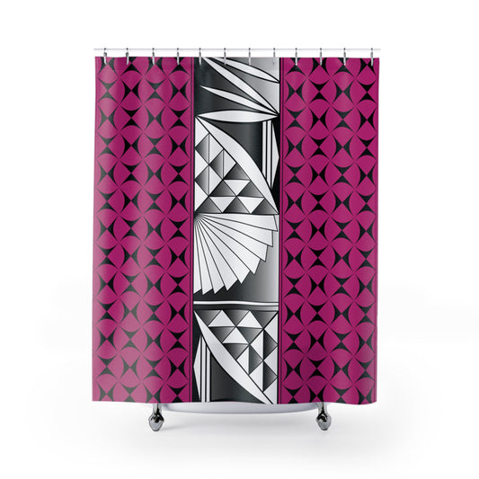 Pink Native Sunrise Shower Curtains