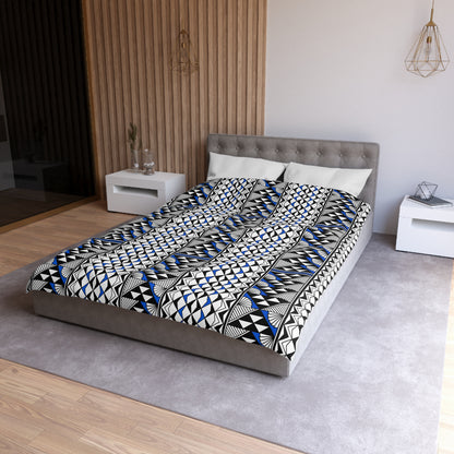 Sun and Rain in Blue Microfiber Duvet Cover