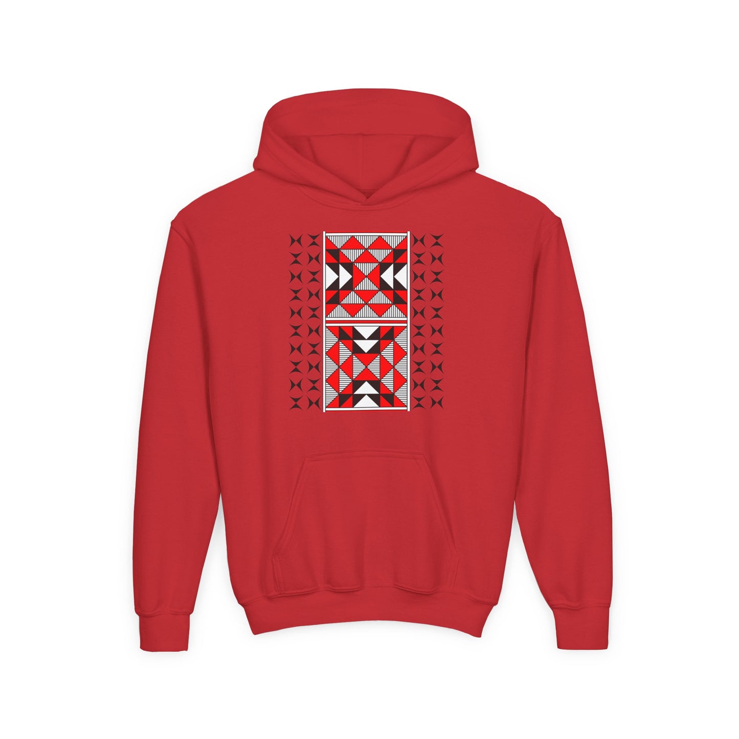 Sacred Mountains in Red Youth Heavy Blend Hooded Sweatshirt