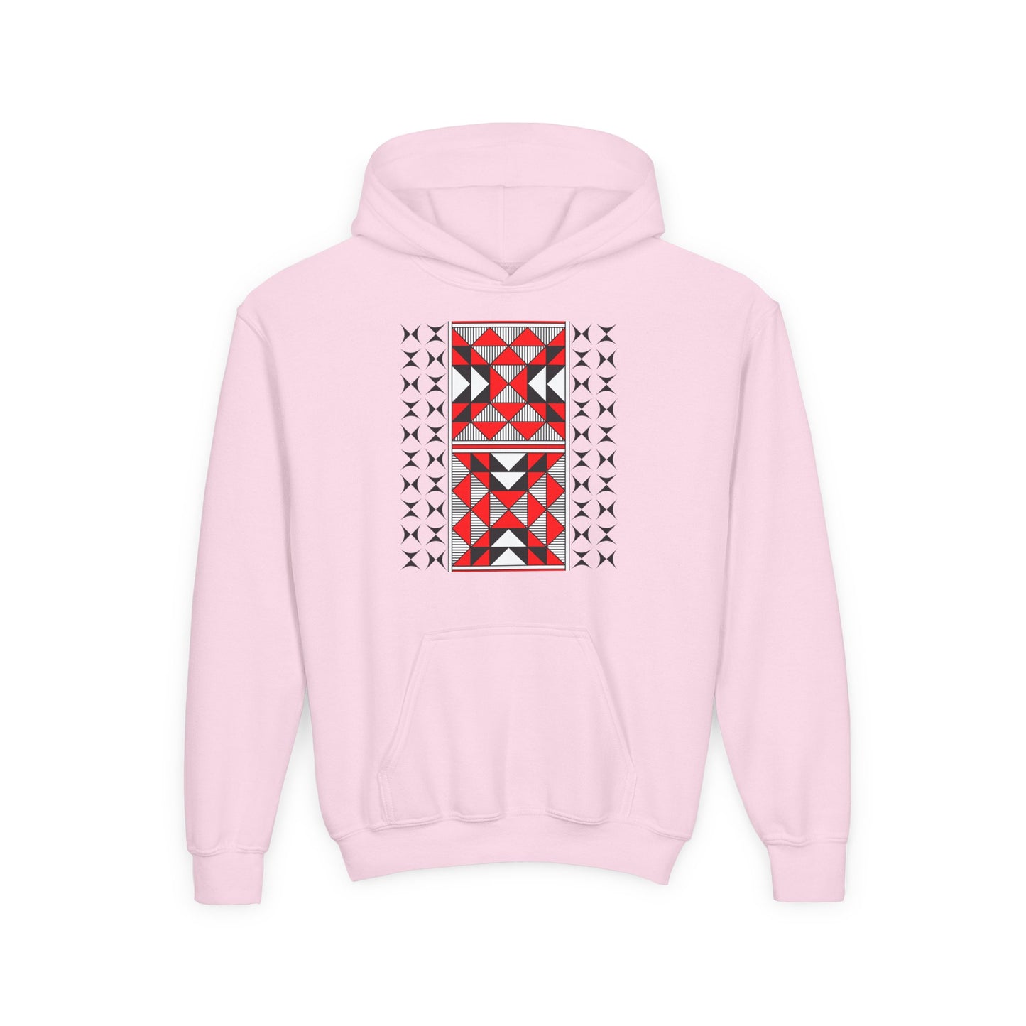 Sacred Mountains in Red Youth Heavy Blend Hooded Sweatshirt