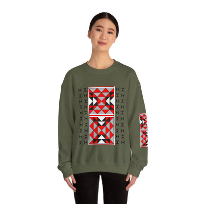 Sacred Mountains in Red Unisex Sweatshirt