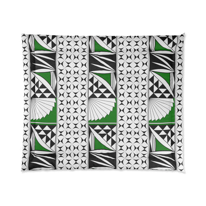 Southwest Sunrise in Green Comforter