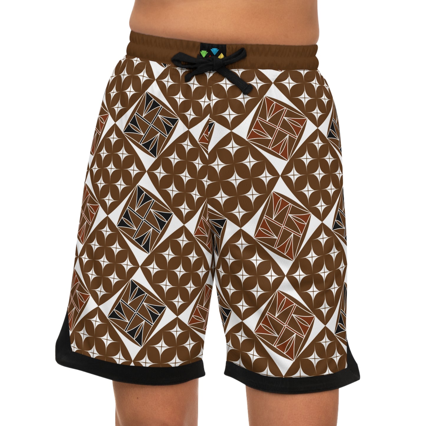 Sacred Universe in Brown Basketball Rib Shorts