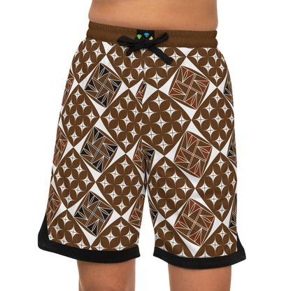 Sacred Universe in Brown Basketball Rib Shorts