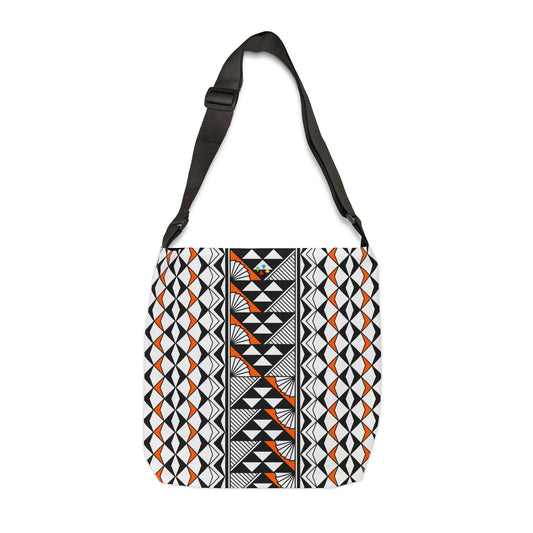 Orange Native Sun and Rain Adjustable Tote Bag
