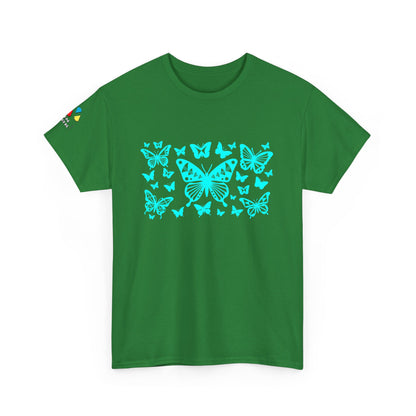 Butterfly Dance in Turquoise Gildan Unisex Tee