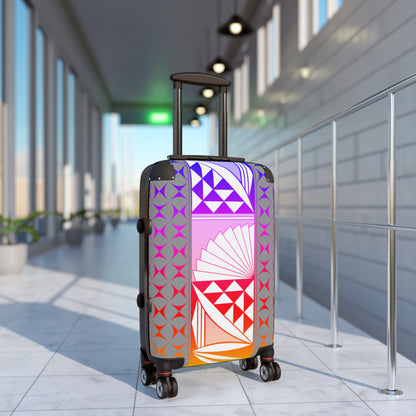 Rainbow Sunrise on Silver Suitcases