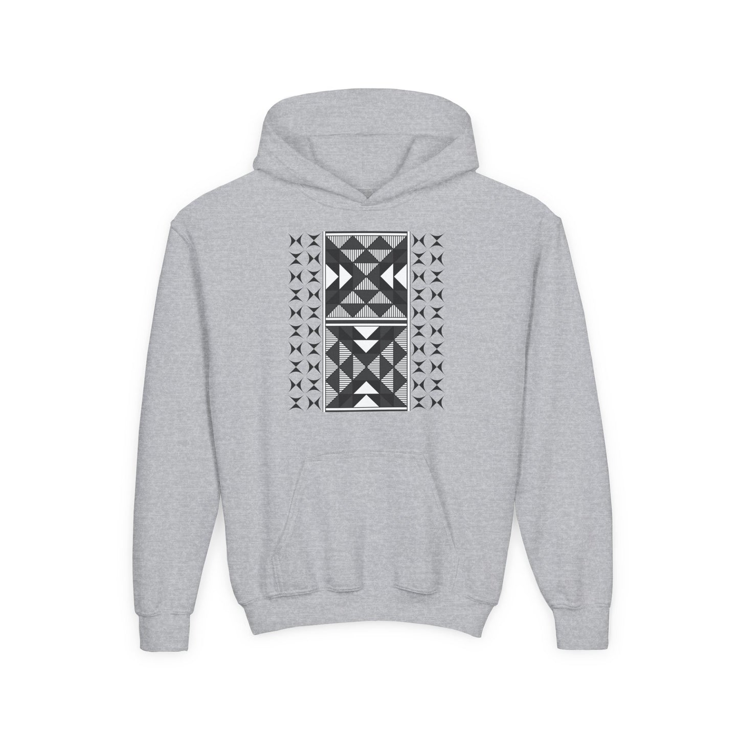 Sacred Mountains in Charcoal Youth Heavy Blend Hooded Sweatshirt
