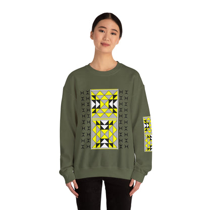 Sacred Mountains in Yellow Unisex Sweatshirt