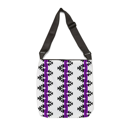 Native Stories in Purple Stories Adjustable Tote Bag