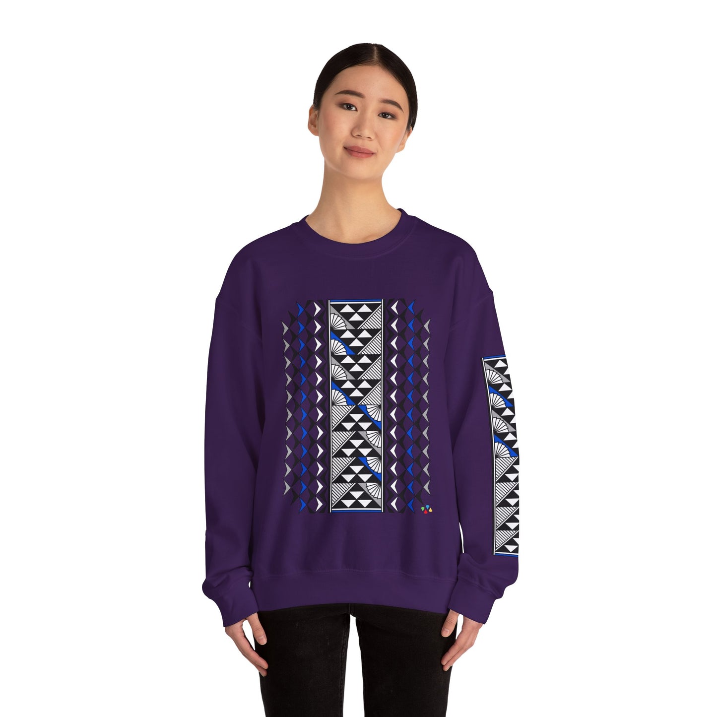 Sun and Rain in Blue/Silver Unisex Sweatshirt