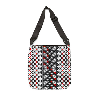 Red Native Sun and Rain Adjustable Tote Bag